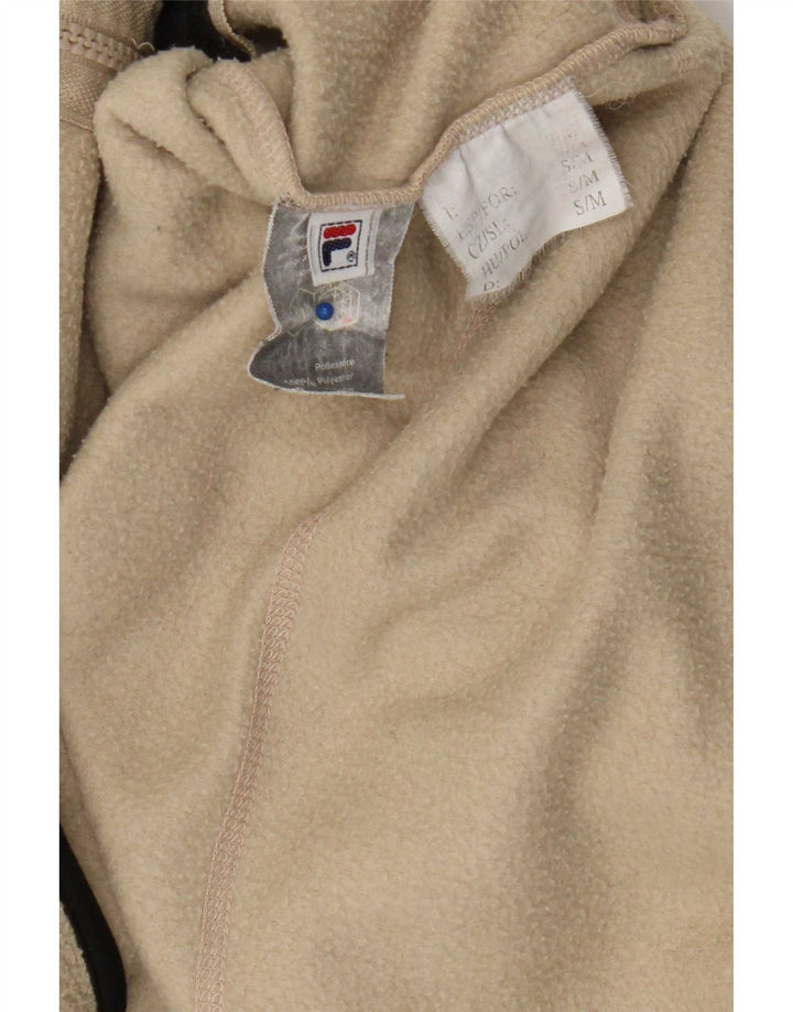 Fila Herren Fleecejacke UK 36 Small Beige Colourblock Polyester