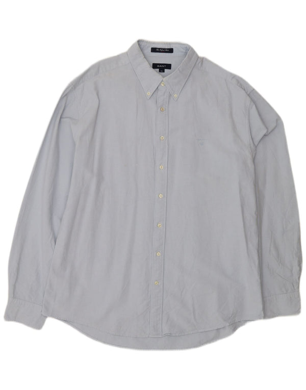 Gant Herrenhemd 3XL Blaue Baumwolle