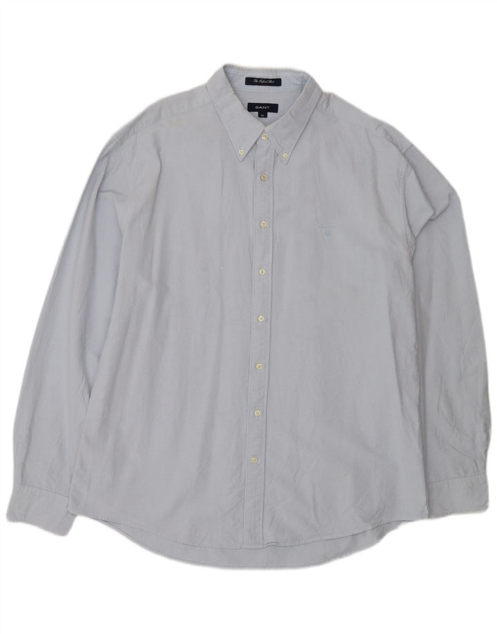 Gant Herrenhemd 3XL Blaue Baumwolle