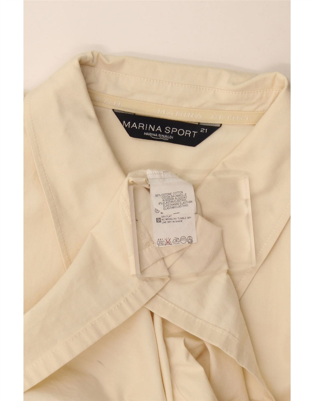 Marina Rinaldi Damen Kurzarmhemd Größe 21 Mittelbeige Baumwolle