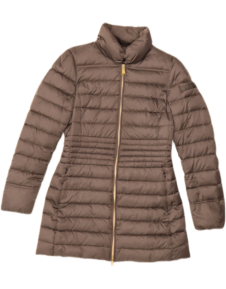 PEUTEREY Wattierter Damenmantel UK 14 Mittelgraues Polyamid