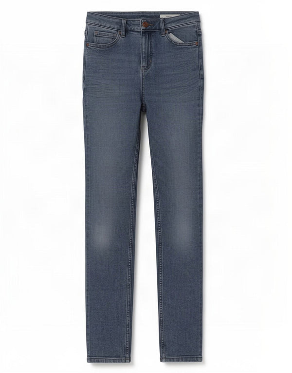 Marks & Spencer Damen The Lily Slim Jeans UK 10 Small W26 L30 Blaue Baumwolle
