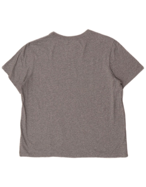 Nike Herren Dri Fit T-Shirt Top XL Grau gefleckte Baumwolle