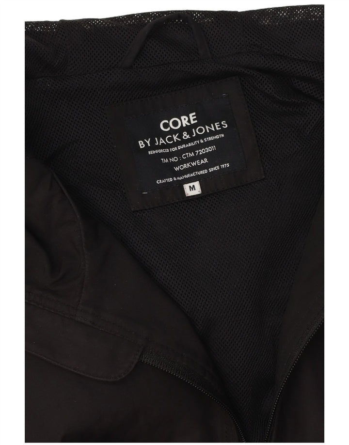JACK & JONES Herren Bomberjacke mit Kapuze UK 38 Medium Schwarz
