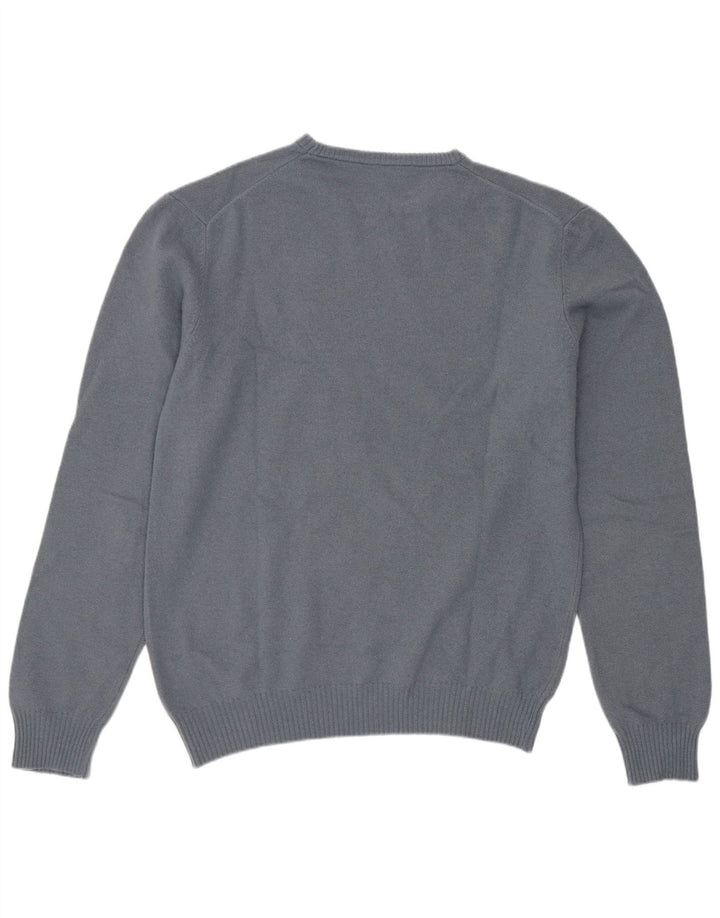 Sisley Damen-Pullover mit Rundhalsausschnitt, UK 16, Größe L, graue Wolle