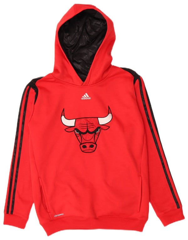 Adidas Jungen Climawarm Graphic Kapuzenpullover, 14–15 Jahre, großes rotes Polyester