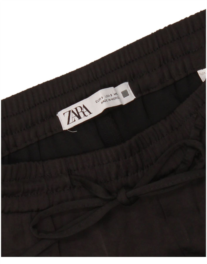 Gerade Cargohose für Damen von Zara, Größe S, W27, L31, Schwarz