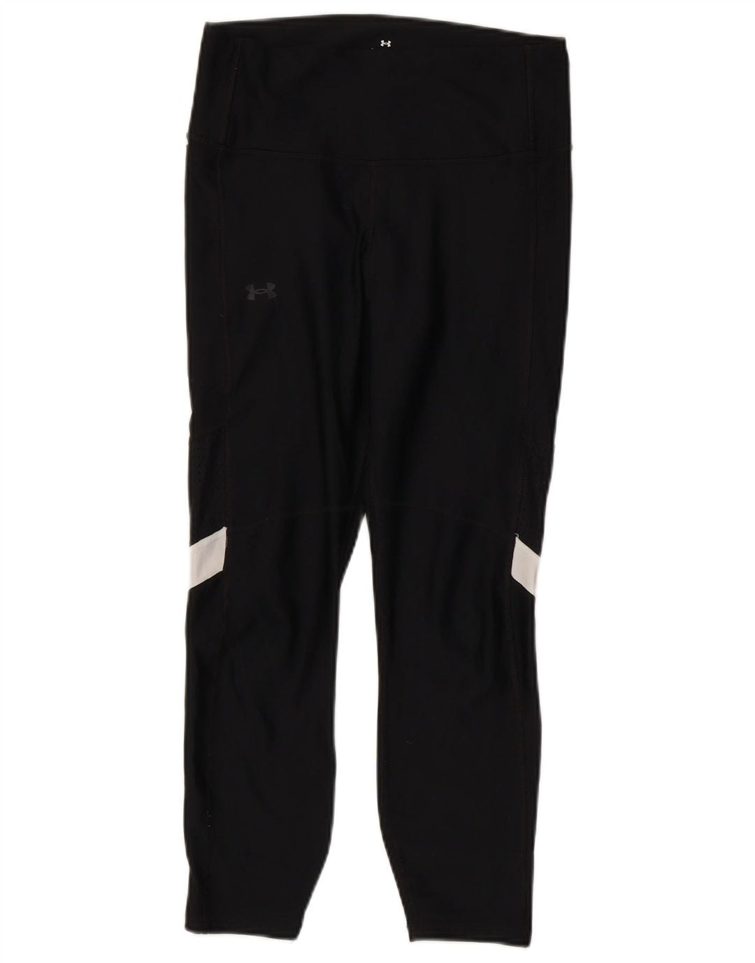 Under Armour Damen Crop Leggings UK 12 Mittelschwarzes Colourblock-Polyester