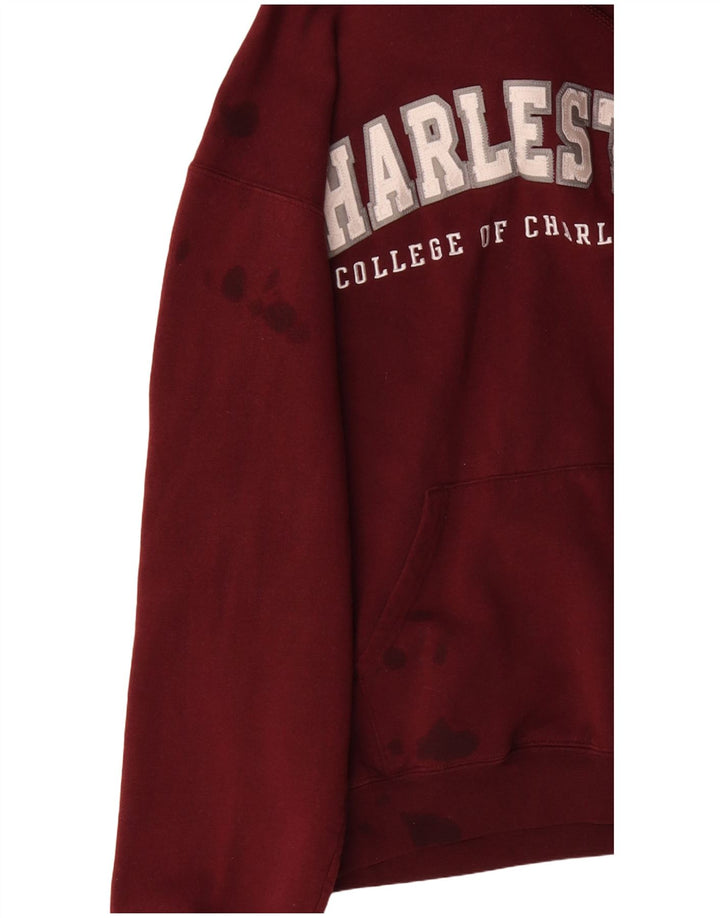 CHAMPION Herren Charleston Graphic Hoodie Pullover Kleine Burgunderrote Baumwolle