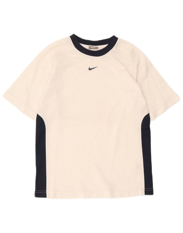 Nike T-Shirt für Jungen, 10–11 Jahre, mittelweißes Farbblock-Polyester