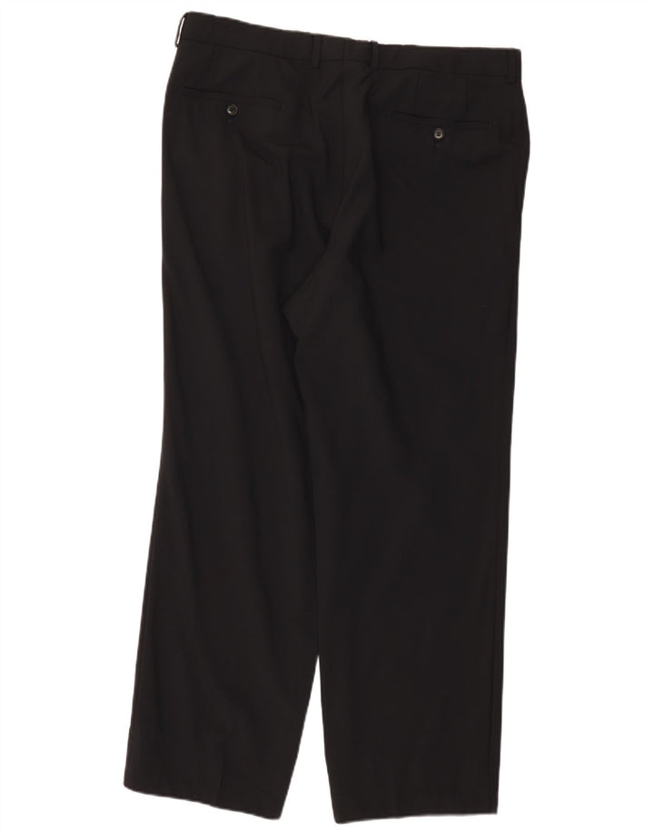 Hugo Boss Damen gerade Anzughose W36 L30 Schwarz