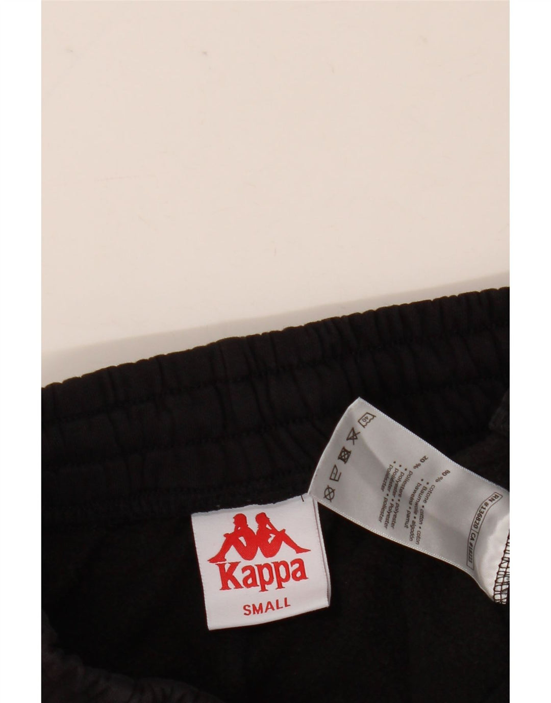 Kappa Herren-Trainingshose, Jogginghose, Größe S, Schwarz, Baumwolle