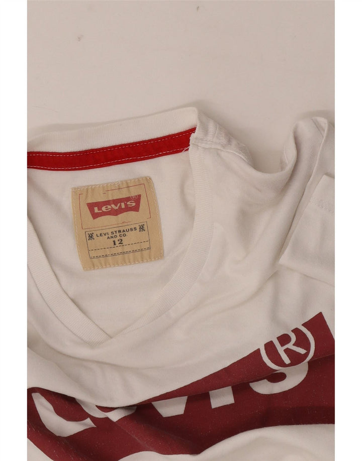 Levi's Jungen T-Shirt mit Grafik, Weiß, 11–12 Jahre