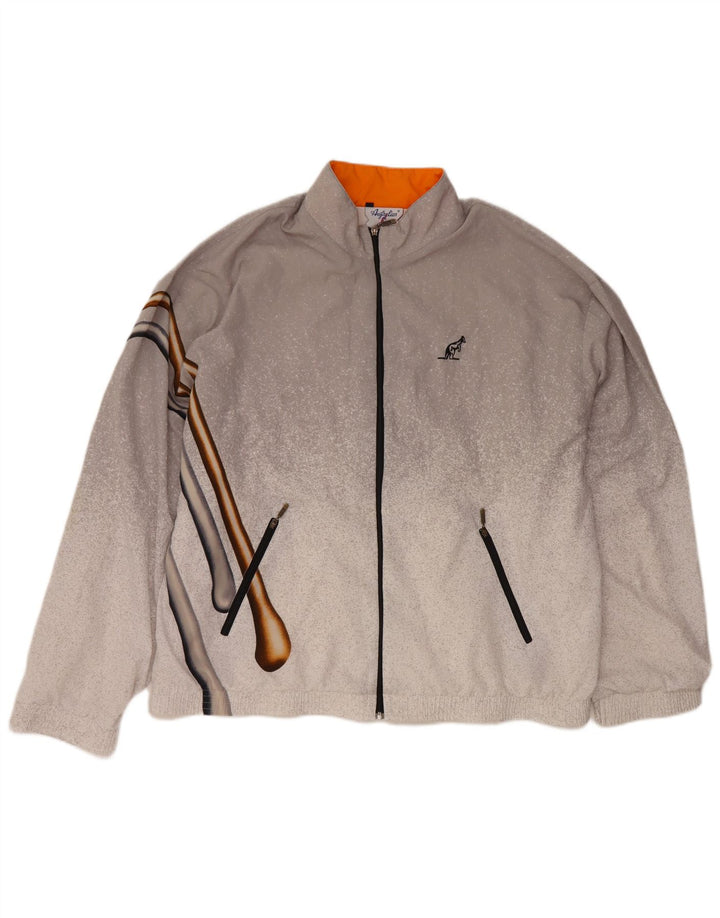 AUSTRALIAN L'ALPINA Herren-Trainingsanzug-Oberteiljacke IT 54 XL Grau meliert