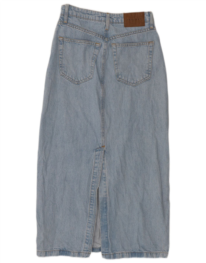 Topshop Damen Jeansrock UK 8 Small W26 Blau