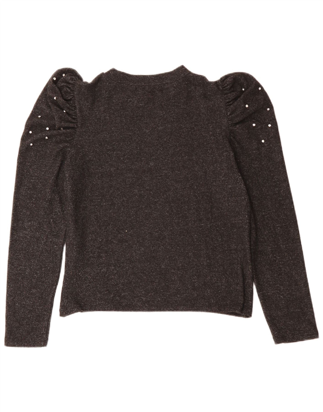 ZARA Damen Top Langarm UK 14 Large Grau