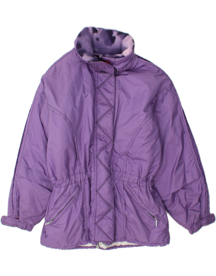 BELFE & BELFE Womens Loose Fit Padded Jacket UK 14 Medium Purple Polyester Vintage Belfe & Belfe and Second-Hand Belfe & Belfe from Messina Hembry 