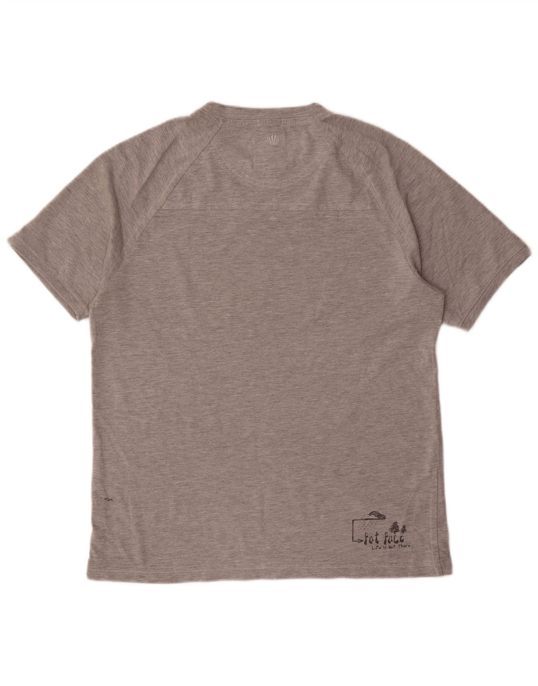 Fat Face Herren-T-Shirt mit Grafik, Größe S, Grau