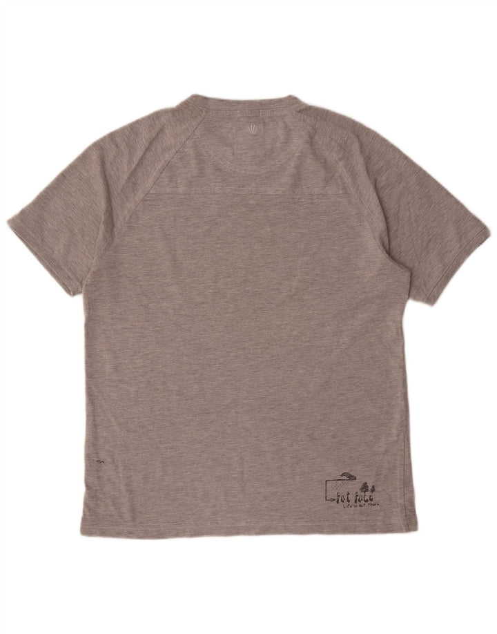 Fat Face Herren-T-Shirt mit Grafik, Größe S, Grau