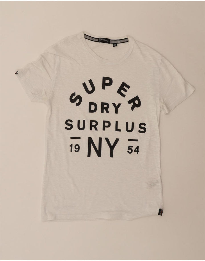 SUPERDRY Herren-T-Shirt mit Grafik, mittelweiße Baumwolle