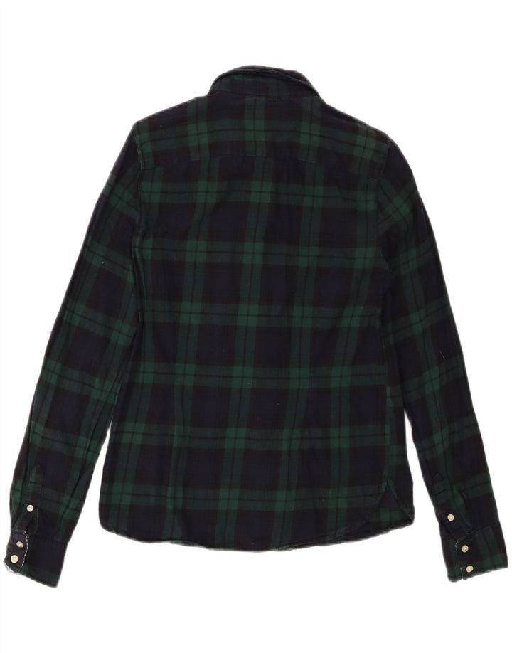 Tommy Hilfiger Damen-Hemd UK 12, mittelblau, kariert, Baumwolle