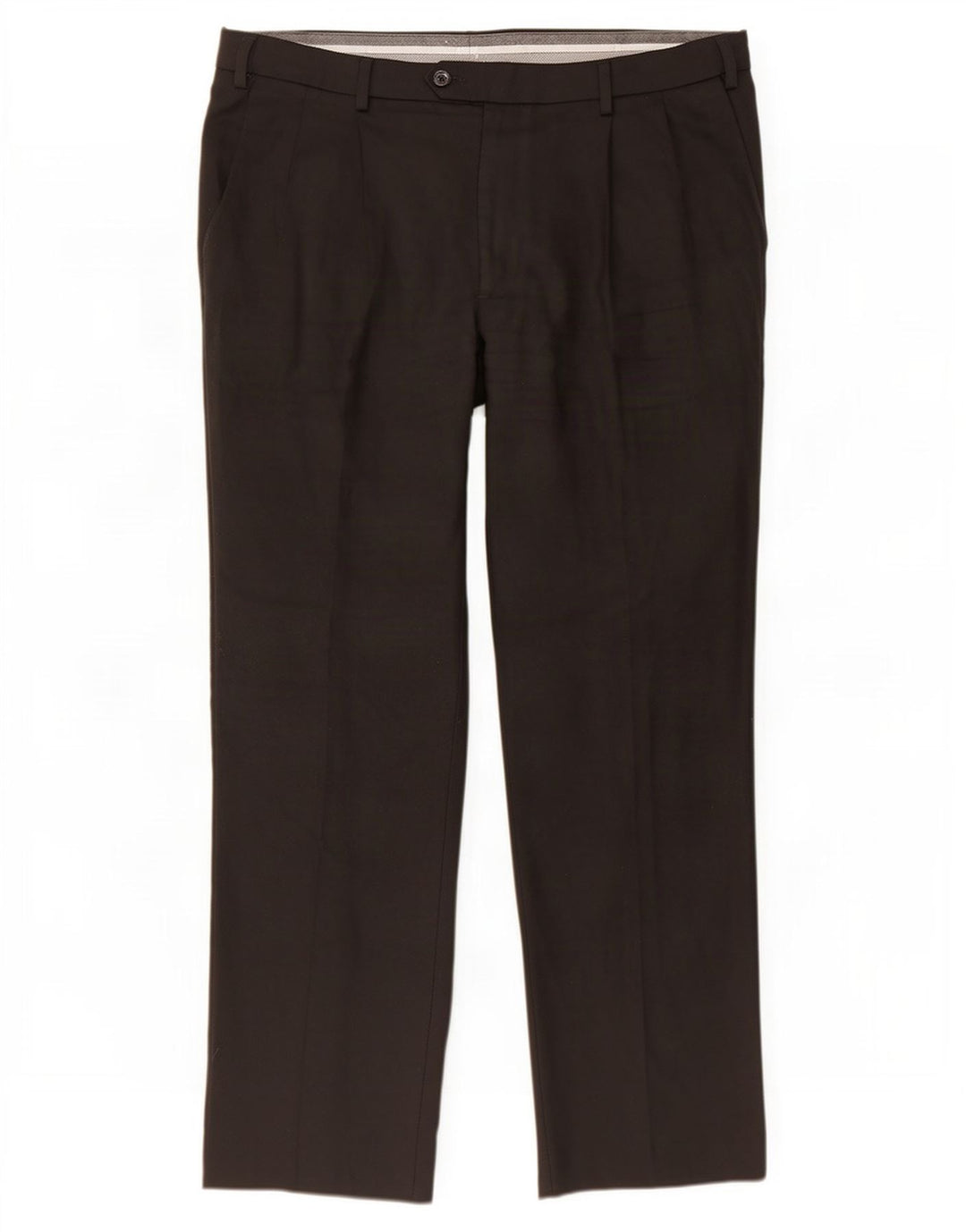 Marks & Spencer Herren-Anzughose mit passgenauer Passform, W38 L31, schwarze Wolle