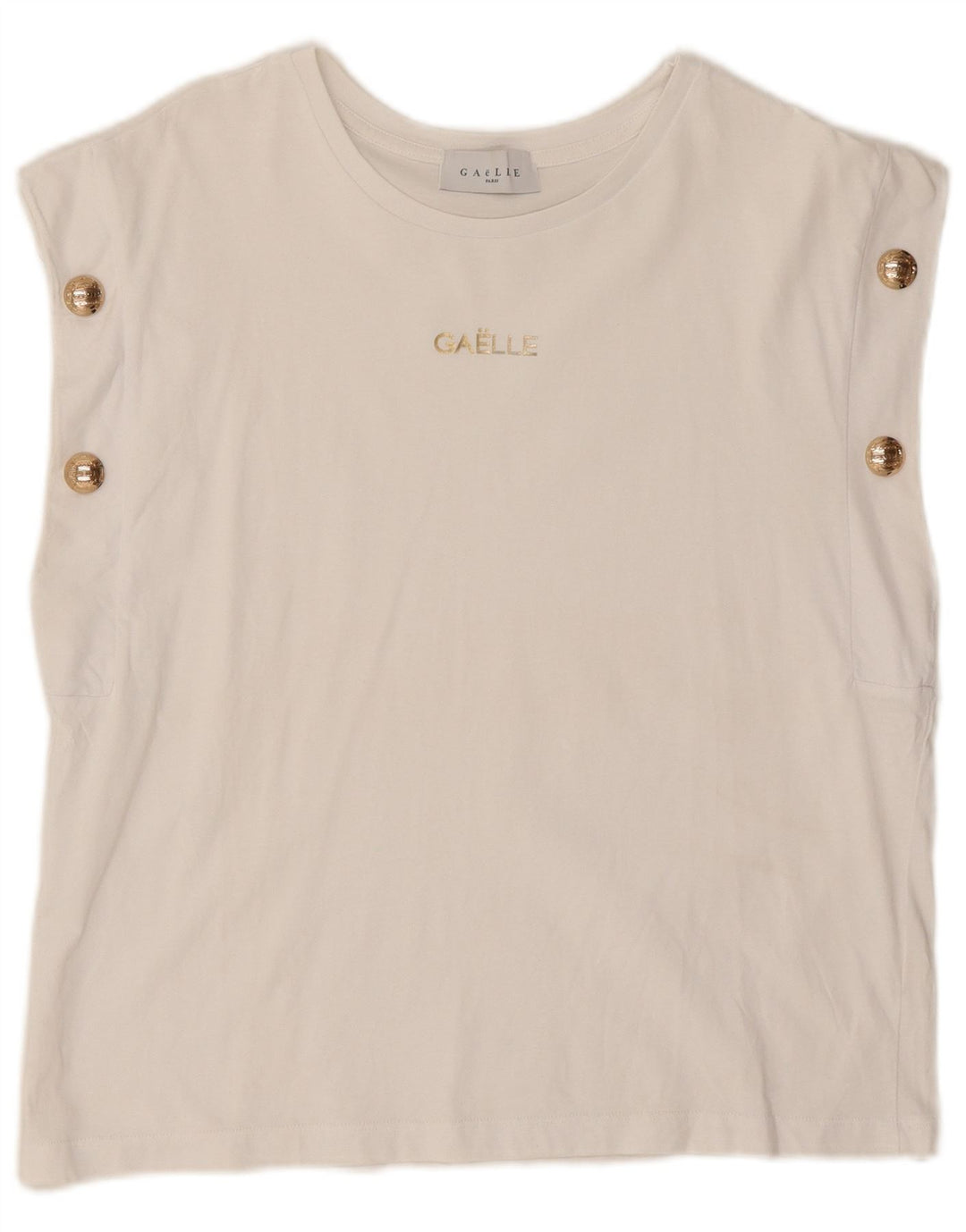 Gaelle Damen Weste Top UK 12 Medium Weiß