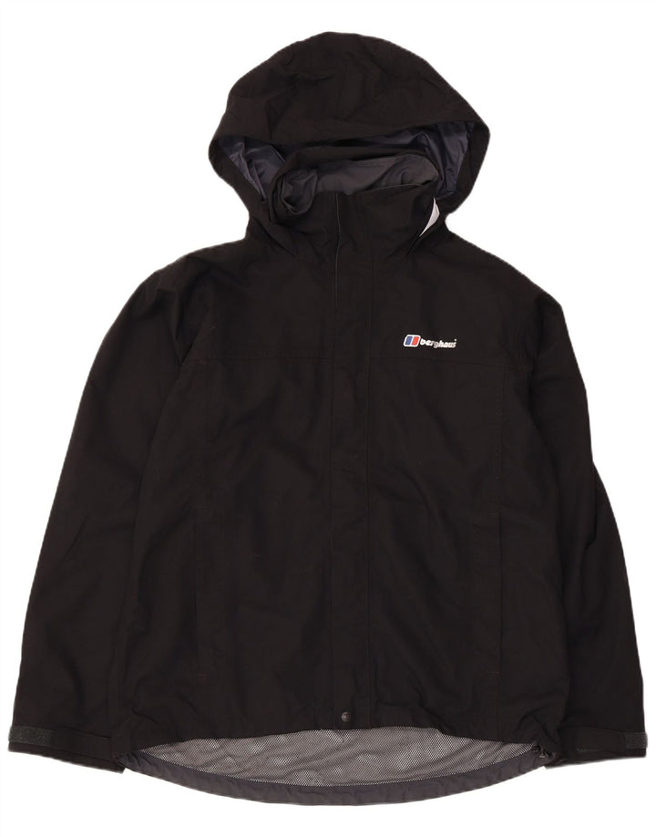 Berghaus Herren-Regenjacke mit Kapuze, UK 38, mittelschwarz, Polyamid