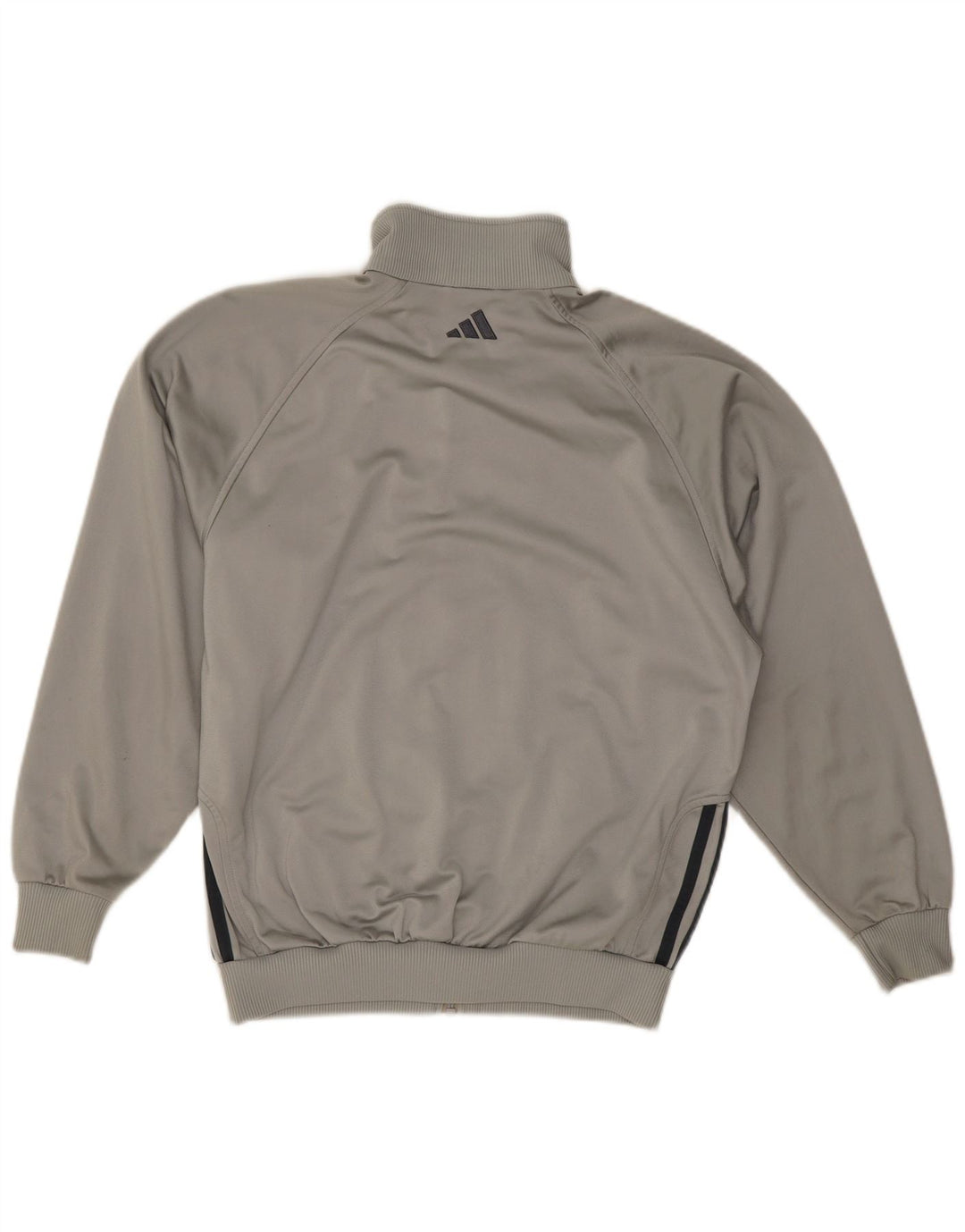 Adidas Jungen-Trainingsanzug-Top-Jacke, 13–14 Jahre, graues Colourblock-Polyester