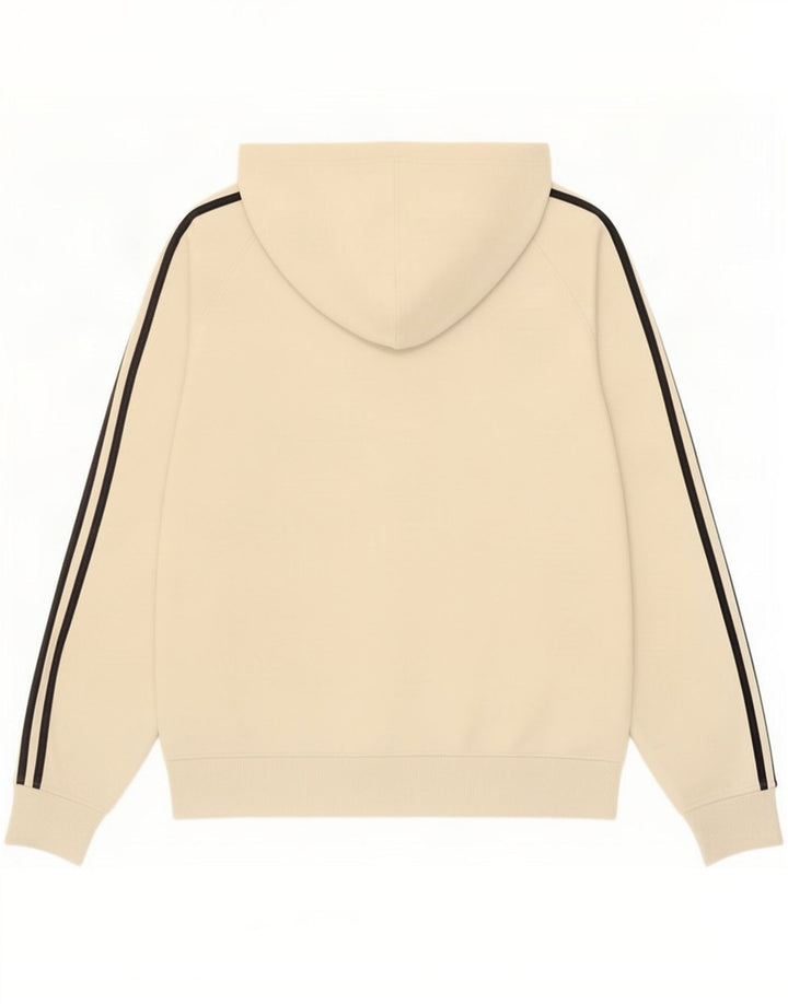 Fred Perry Herren-Kapuzenpullover mit Reißverschluss, mittelbeige Baumwolle