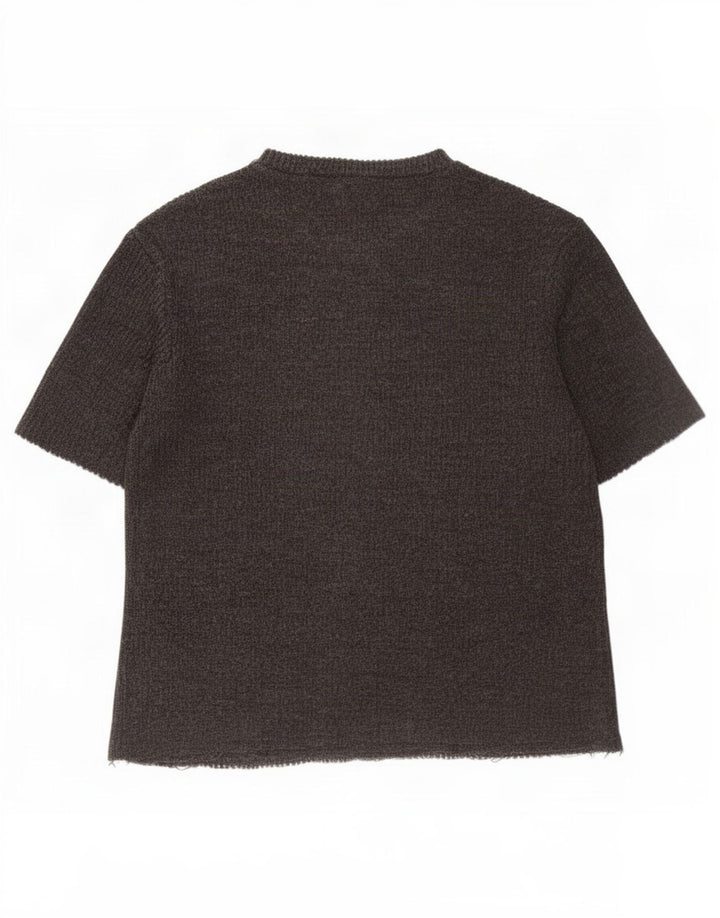 Zara Damen Übergroßes T-Shirt Top UK 10 Small Grau
