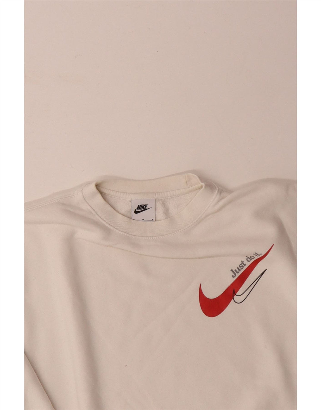 NIKE Herren-Sweatshirt-Pullover aus mittelweißer Baumwolle