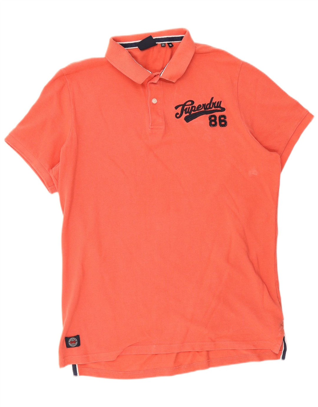 Superdry Herren Poloshirt XL Orange Baumwolle