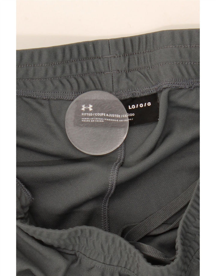UNDER ARMOUR Taillierte Herren-Trainingshose, Größe L, Grau, Farbblock