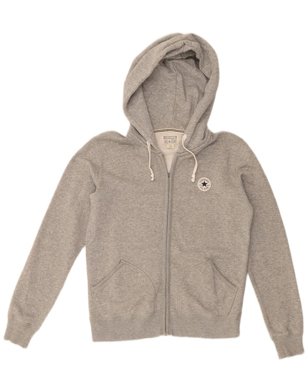 Converse Damen Chuck Taylor Zip Hoodie Pullover UK 10 Small Grau meliert