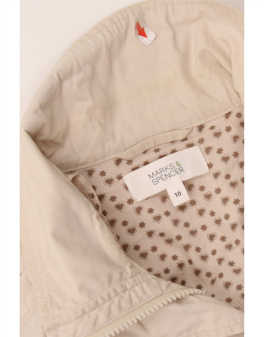 Marks & Spencer Damen Utility-Jacke UK 10 Small Beige Baumwolle