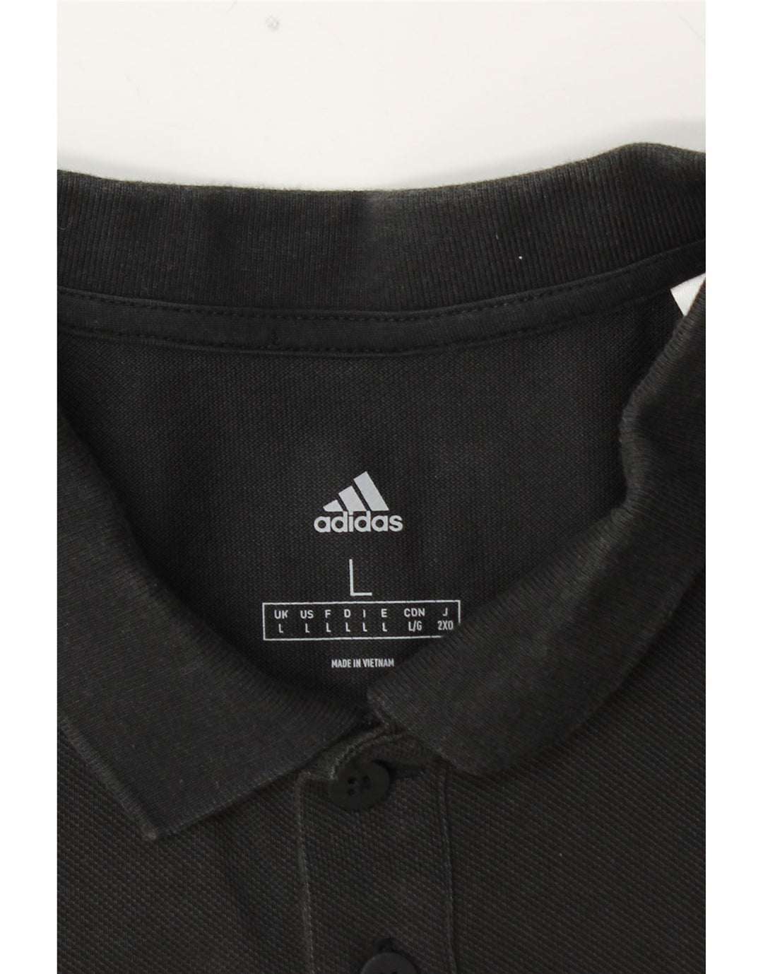 ADIDAS Herren Poloshirt Große schwarze Baumwolle