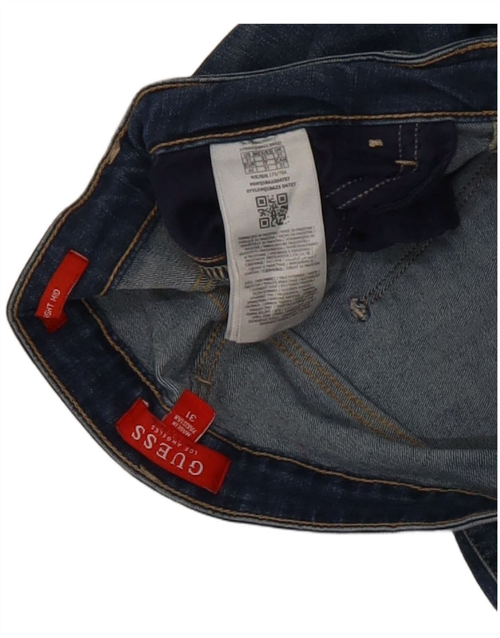 Guess Damen Mid Rise Straight Jeans W31 L31 Blaue Baumwolle