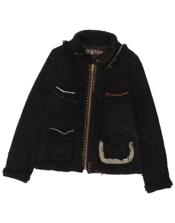 Desigual Damen Utility Jacke EU 44 XL Schwarz
