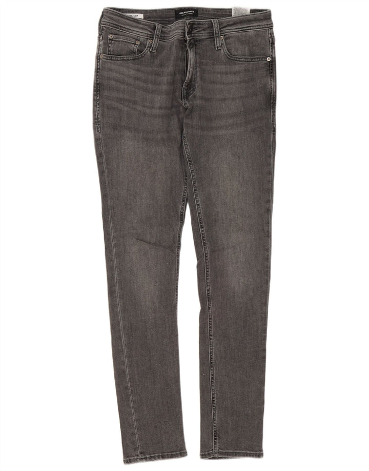 Jack & Jones Herren Liam Skinny Jeans W32 L32 Graue Baumwolle