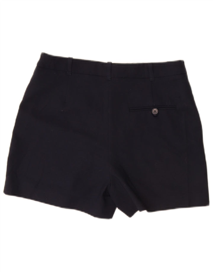 Zara Damen Chinoshorts Medium W28 Marineblaue Baumwolle