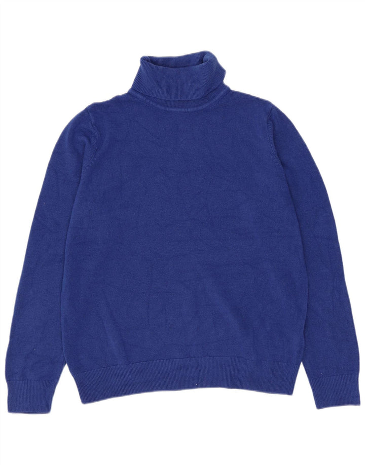 Marks & Spencer Rollkragenpullover für Damen, UK 12, Mittelblau, Acryl