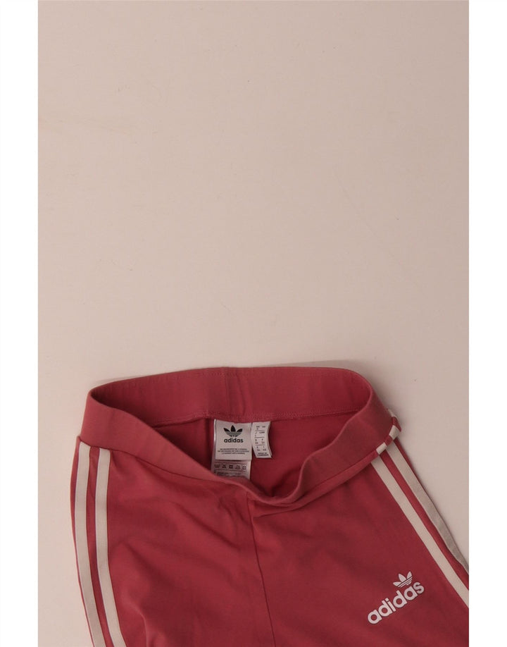 ADIDAS Damen Leggings UK 8 Small Rosa Baumwolle