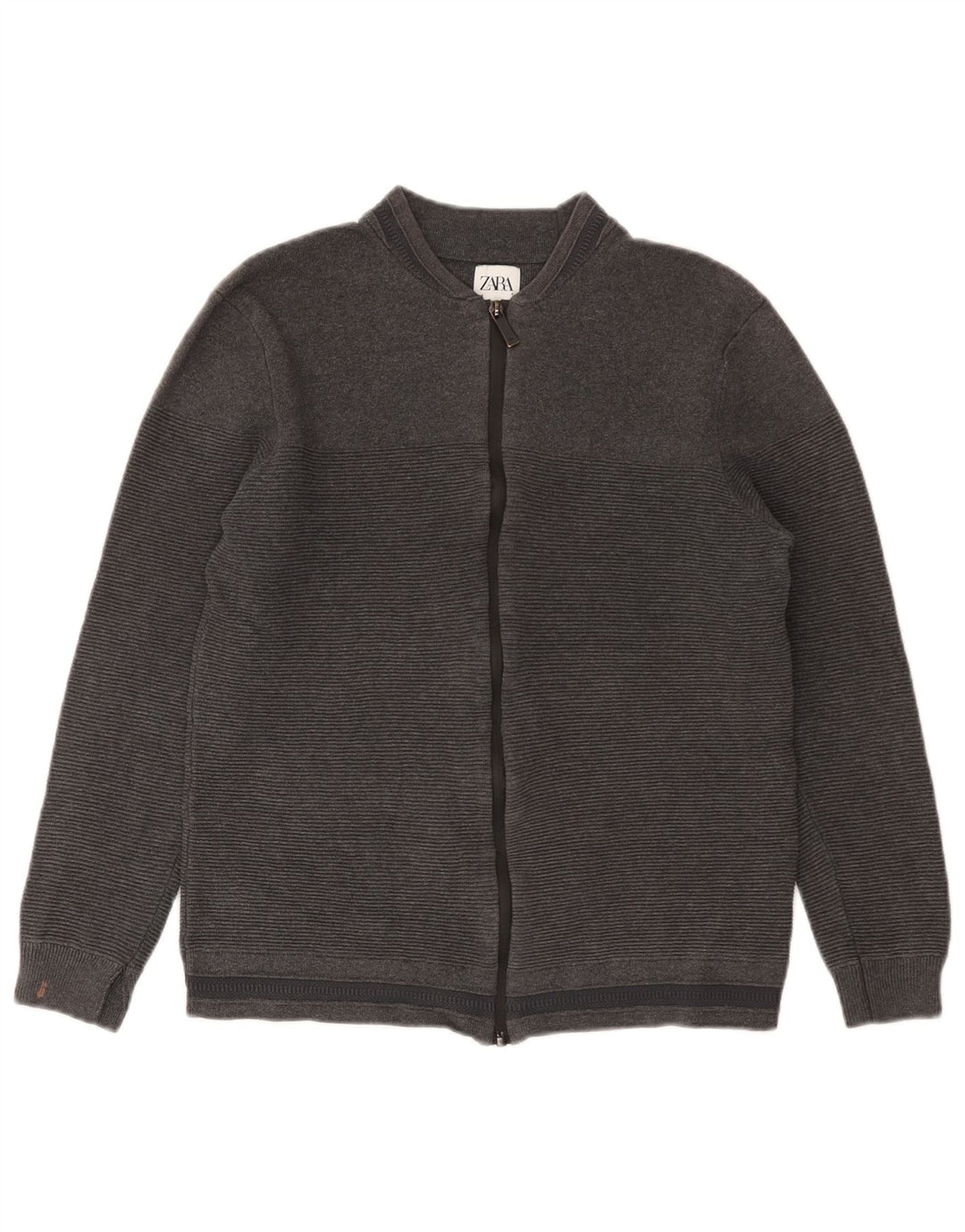 Zara Strickjacke für Jungen, 11–12 Jahre, mittelgraue Baumwolle