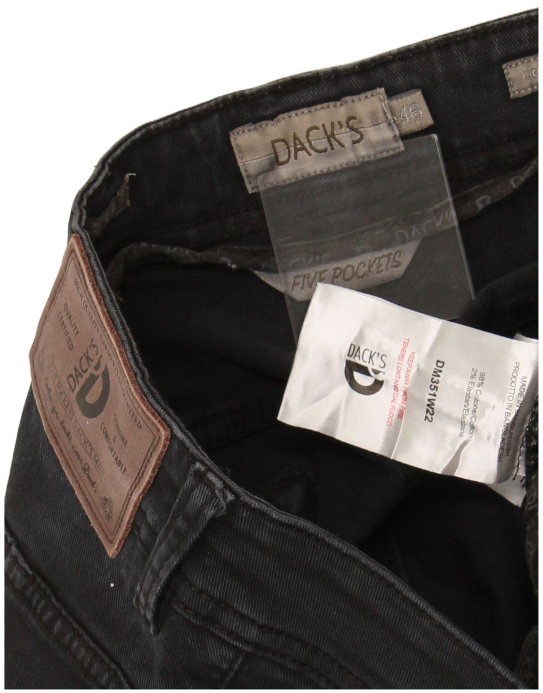 DACK'S Womens Slim Jeans IT 46 Large W30 L30 Navy Blue Cotton
