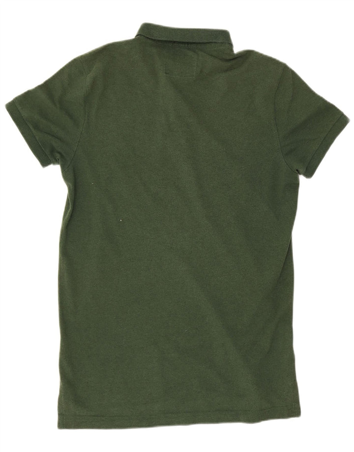 Hollister Herren-Poloshirt, klein, grüne Baumwolle