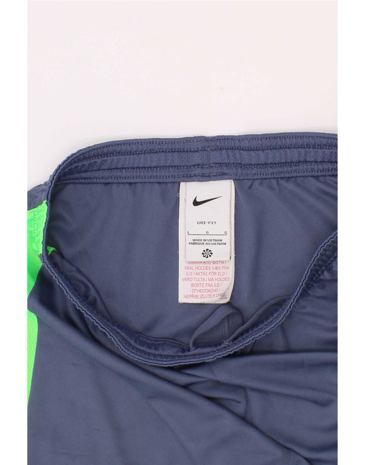 Nike Sportshorts für Jungen, 12–13 Jahre, groß, blaues Farbblock-Polyester