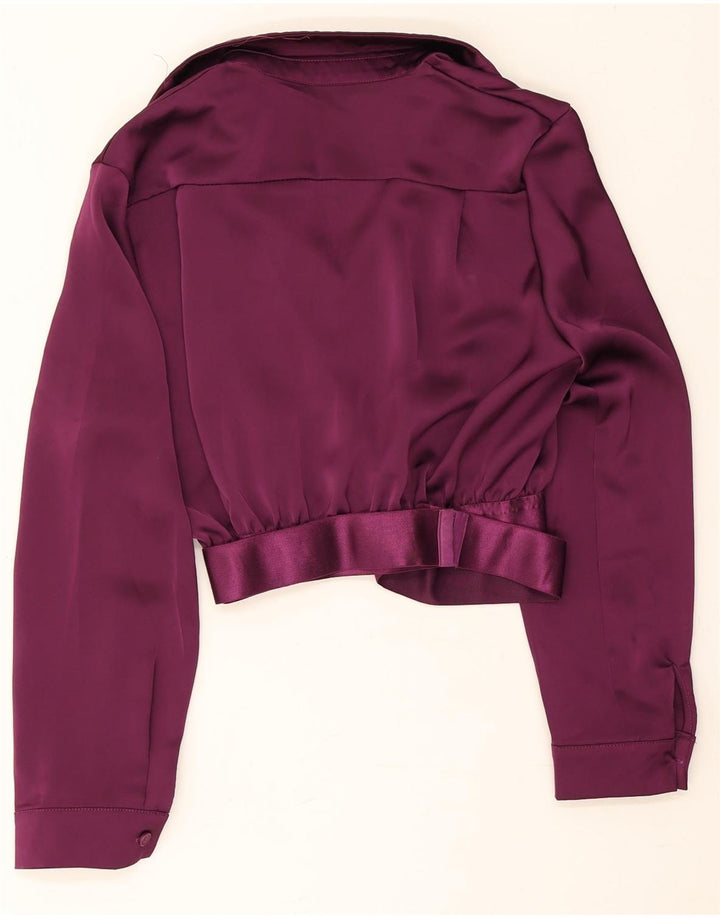 Vintage Damen 2-Knopf-Rock-Set XL W28 Lila Polyester