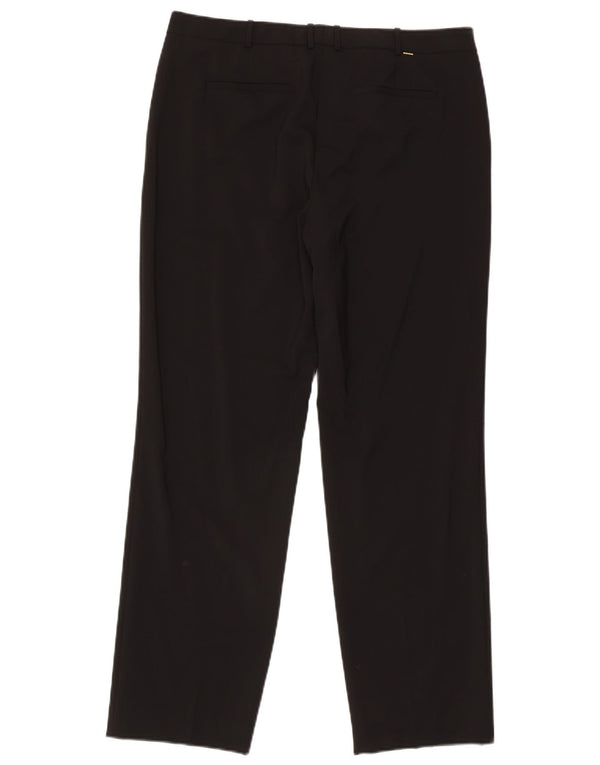Hugo Boss Damen gerade Anzughose W34 L30 Schwarz