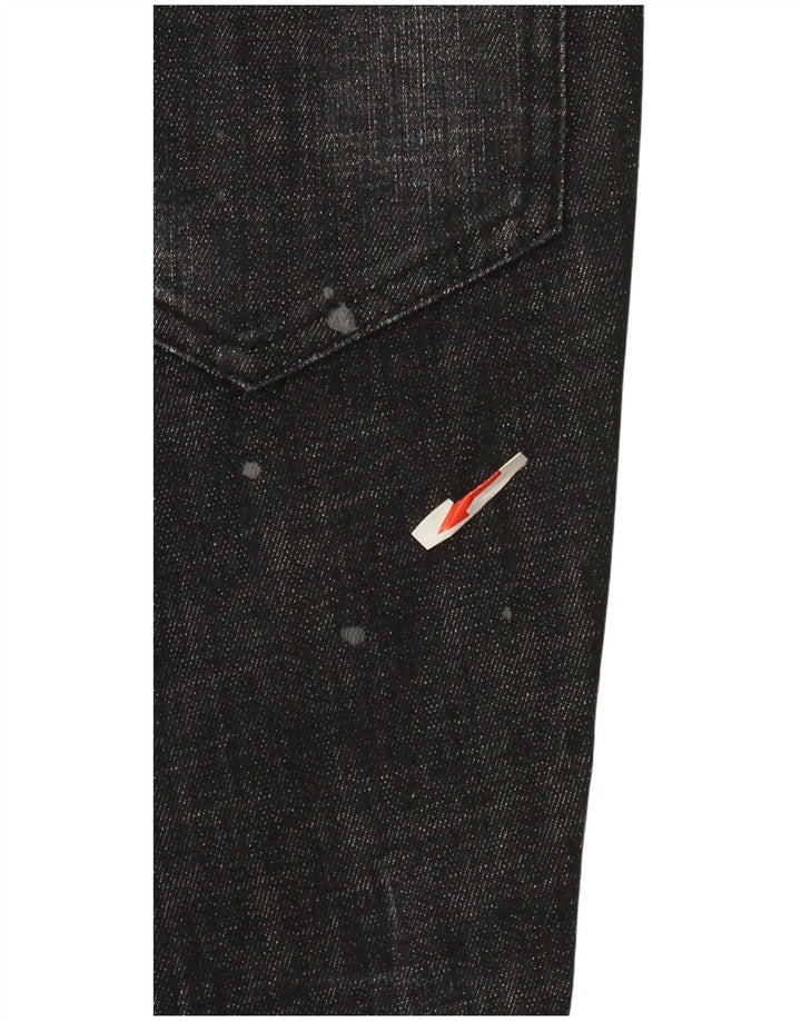 Dsquared2 Damen Straight Jeans IT 44 Medium W30 L26 Schwarze Baumwolle